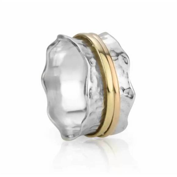 NEW MEDITATION RINGS women's breeze ring in silver gold